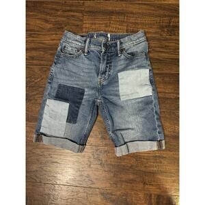 Abercrombie & Fitch Kids Denim Patchwork Shorts - Blue